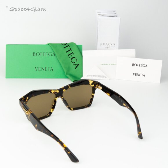 Bottega Veneta Women Sunglasses Havana Brown Shield BV1093S  display picture 2